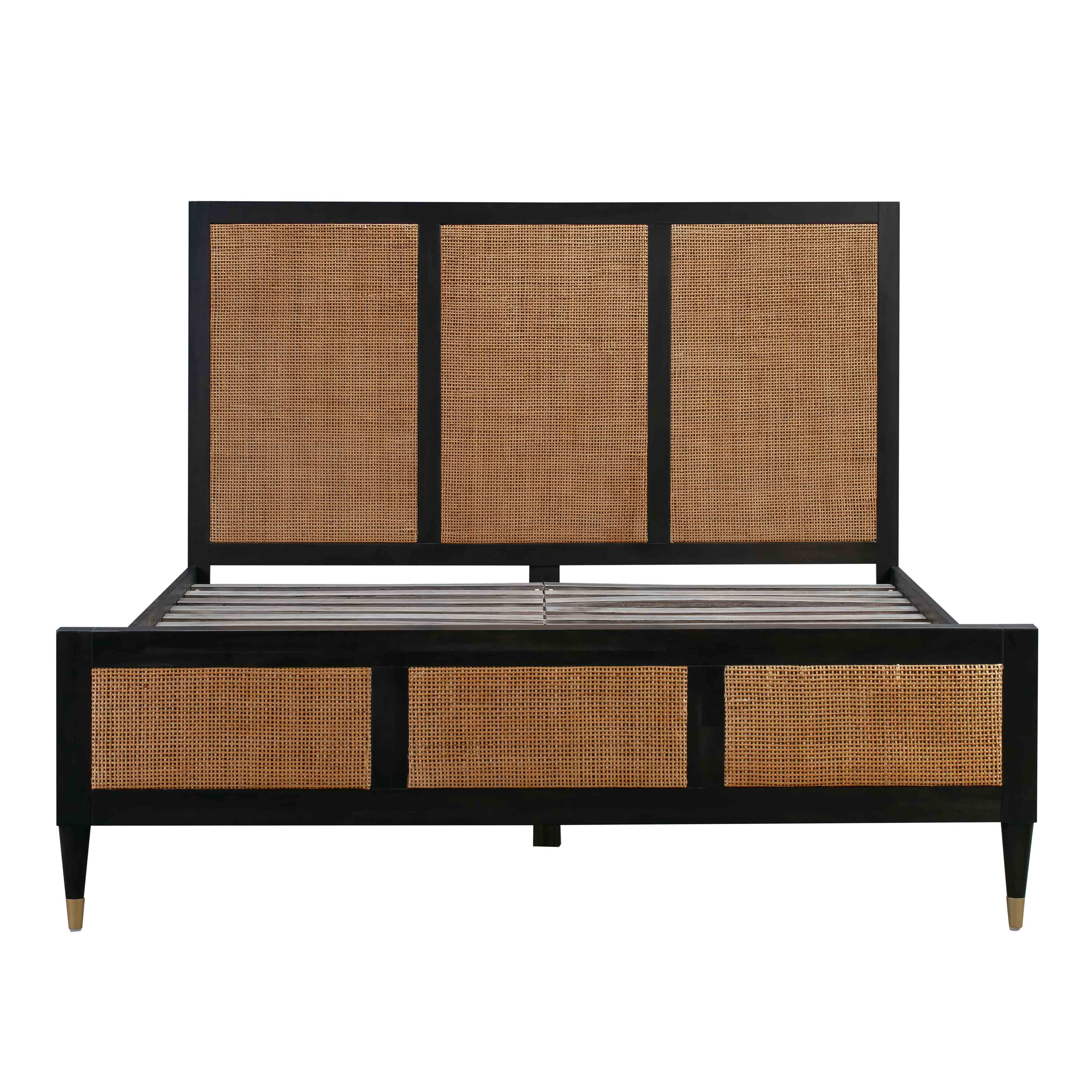 Sierra Wood & Rattan Bed - Image 6