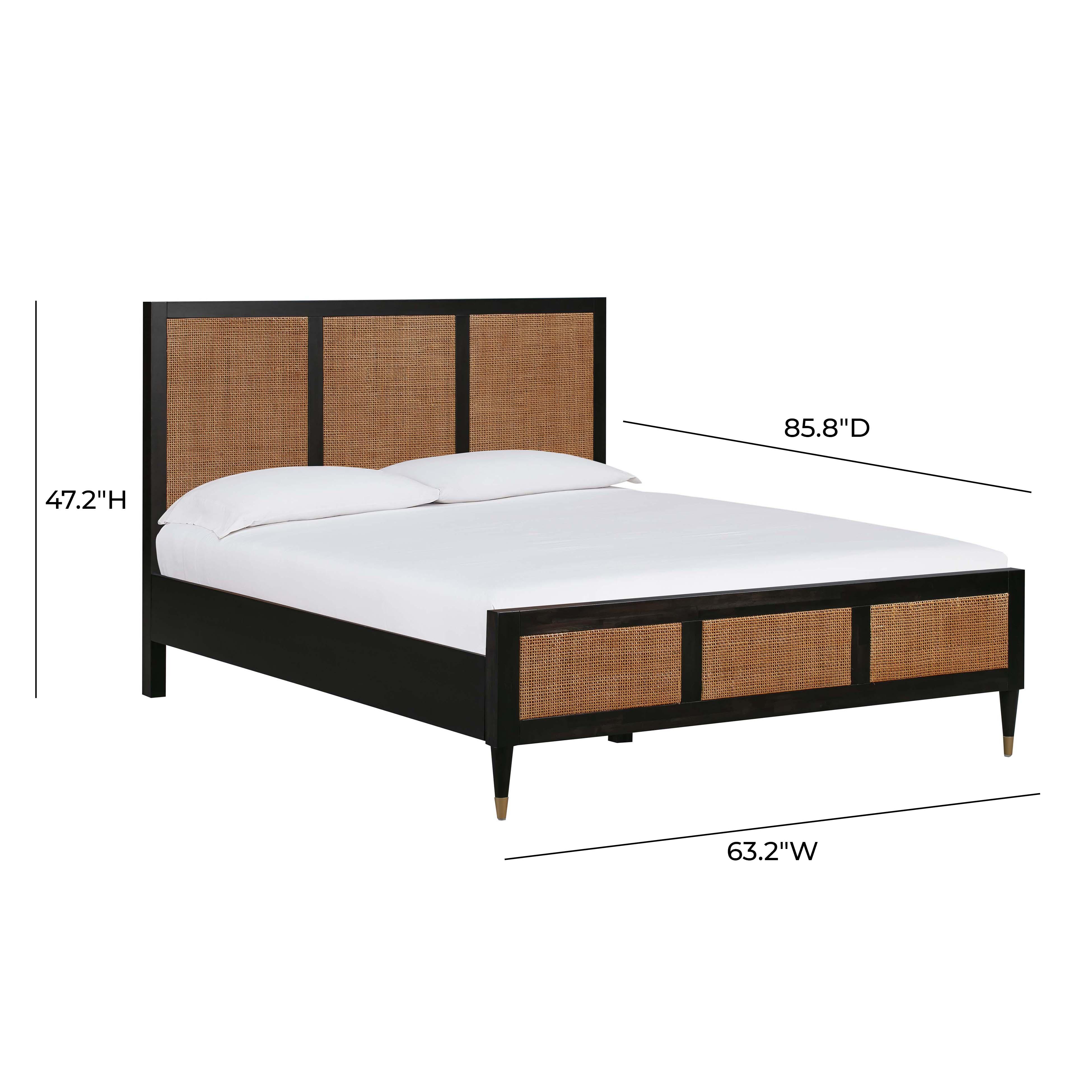 Sierra Wood & Rattan Bed - Image 8