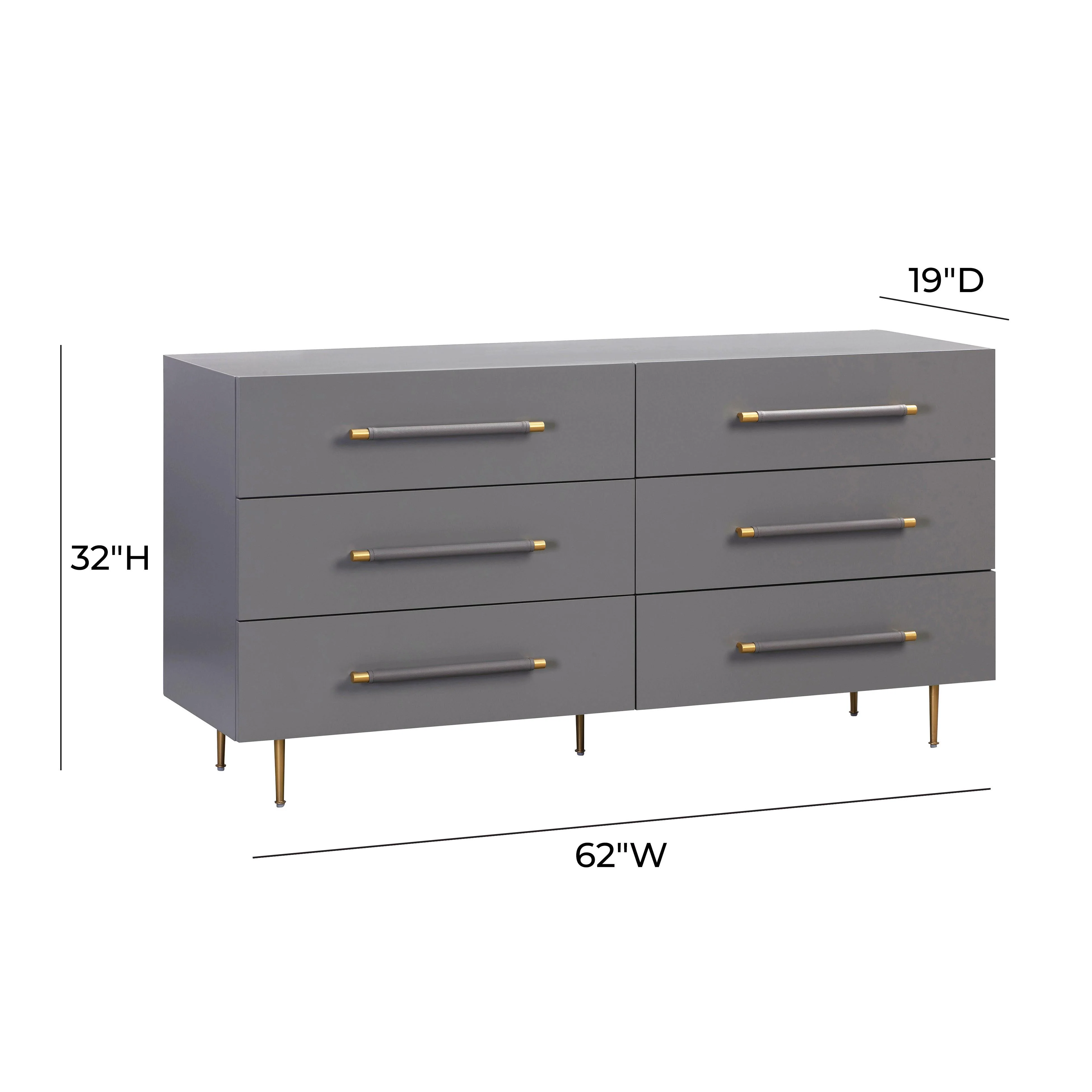 Trident 62" 6-Drawer Dresser - Image 9