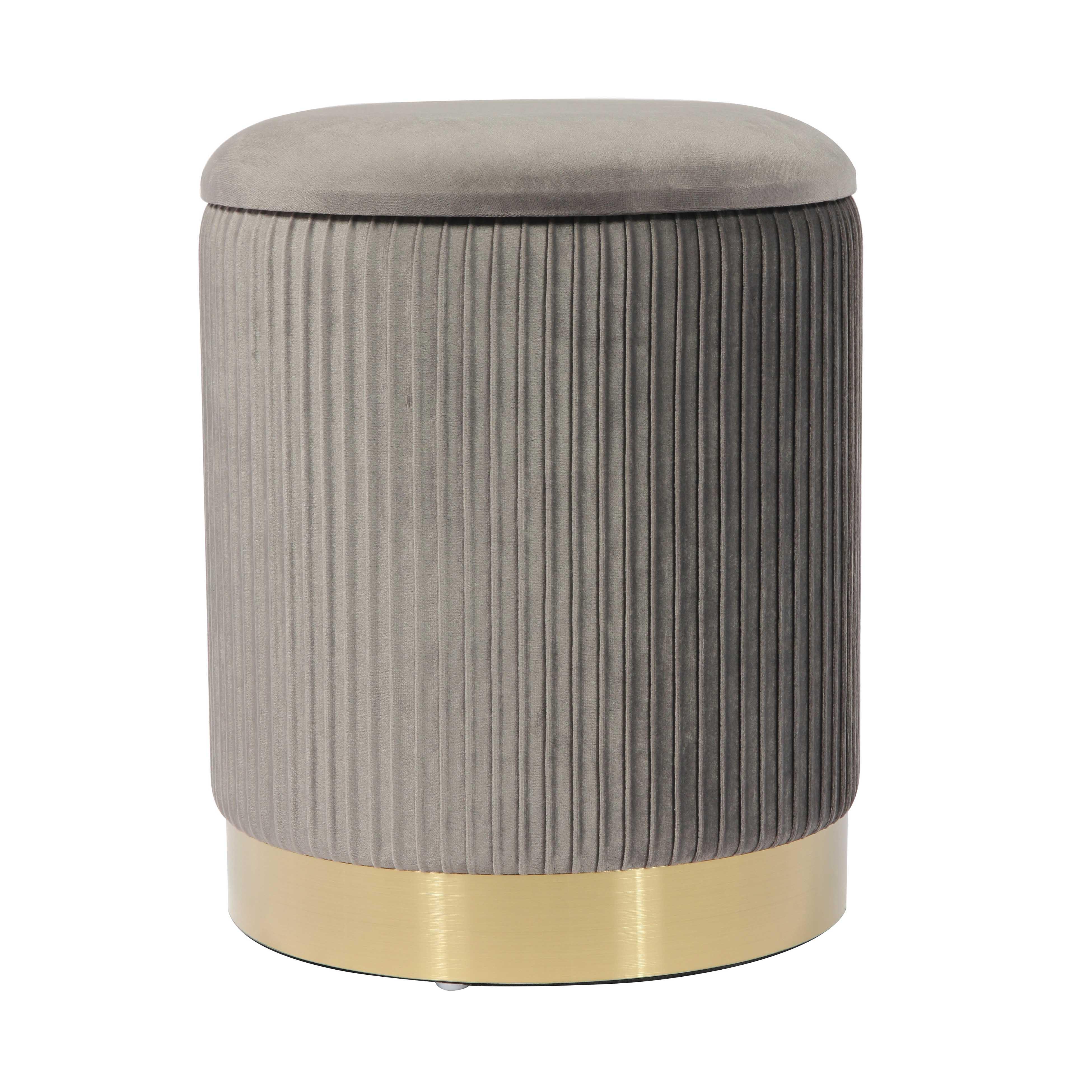 Zoe Performance Velvet Storage Ottoman - Image 15
