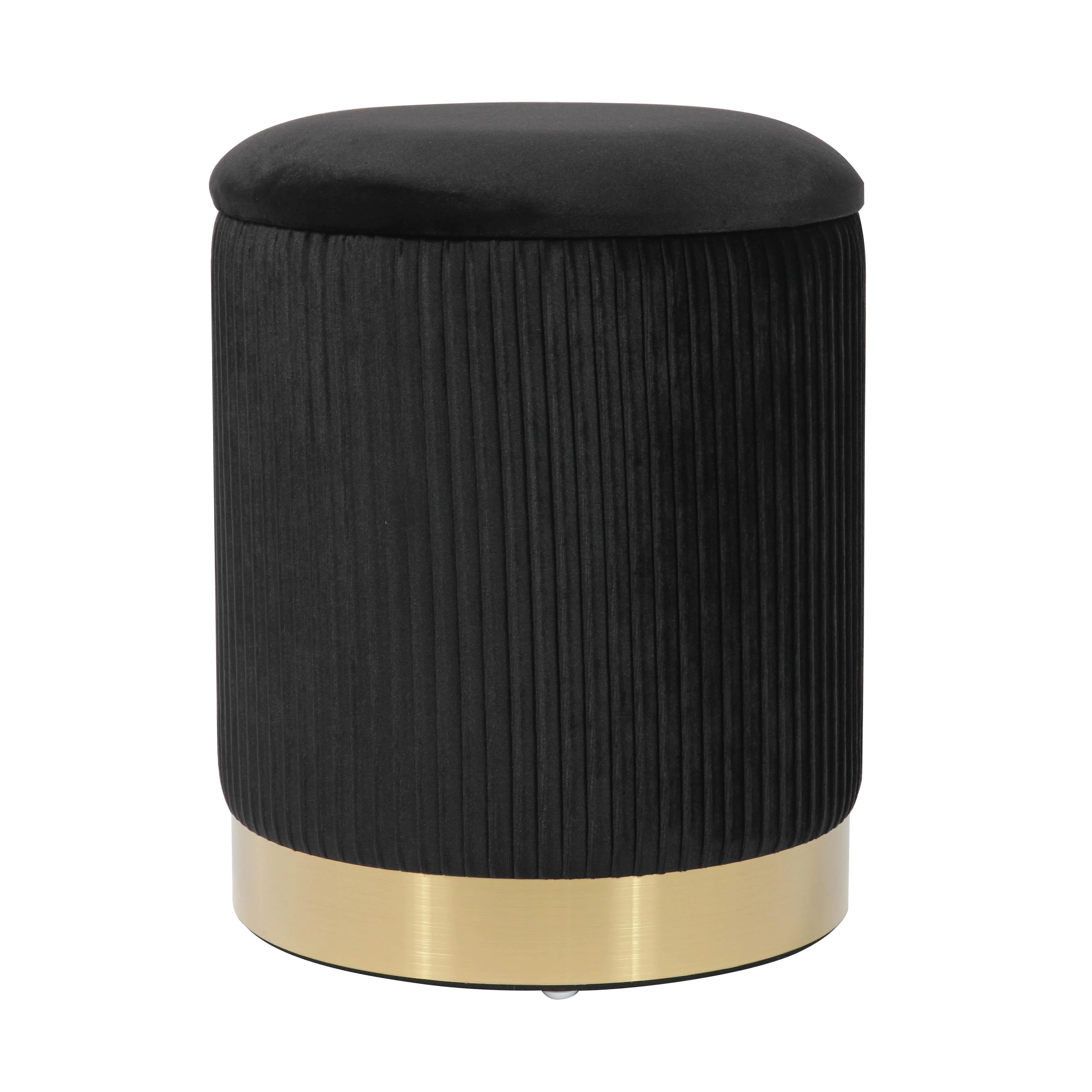 Zoe Performance Velvet Storage Ottoman - Image 8